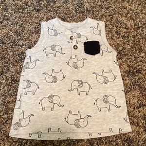 Toddler boy elephant tank top, 18mo